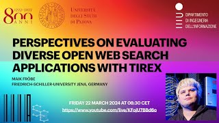 Perspectives on Evaluating Diverse Open Web Search Applications with TIREx [upl. by Namor]