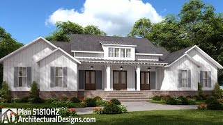 3000 Sq Ft  4 Bedroom Modern Farmhouse House Plan 51810HZ  ADHousePlans [upl. by Airenahs]