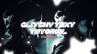 how to do glitchy text effects  after effects [upl. by Hallimaj35]