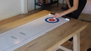 Gamesson Curling Shuffleboard Table Top Game [upl. by Sukey652]