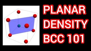 Planar Density Bcc 101 [upl. by Letnuahs141]