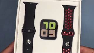 T55 SMART WATCH UNBOXING amp REVIEW Clone of apple watch series 5 [upl. by Viridi]