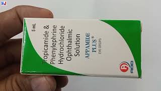 Appamide plus Eye Drops  Tropicamide amp phenylephrine hydrochloride ophthalmic solution uses Hindi [upl. by Llednohs]