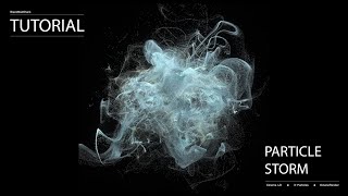 Cinema 4D Tutorial Create a Particle Storm using XParticles and Octane Render [upl. by Auqinehs]