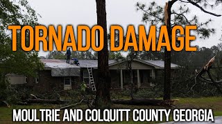 EF1 Tornado Damage In Moultrie and Colquitt County Georgia [upl. by Nakah]