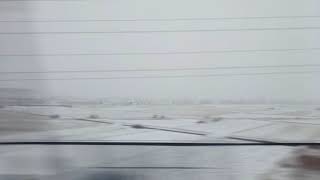 東海道新幹線新横浜小田原間の雪の様子（2018年1月22日） [upl. by Ahsikcin]