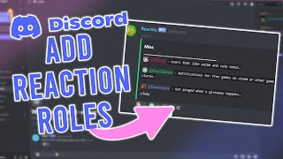 How To Add Reaction Roles To Discord [upl. by Kcirdet]