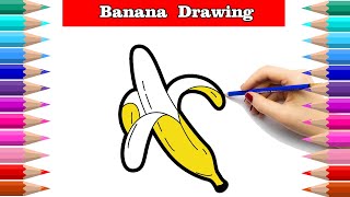 Banana Drawing for kids fun activity [upl. by Finbar505]