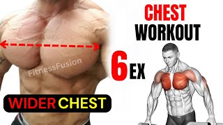 6 BEST CHEST EXERCISES WITH DUMBBELLS FOR WIDER CHEST [upl. by Atinas]