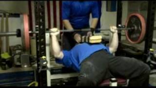 225 x 35 reps Bench Press 2 Board burnout on 122808 [upl. by Yelah]