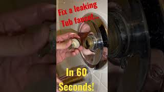 Fix a dripping bathtub faucet in 60 seconds [upl. by Lieno]