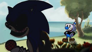 Indie Cross V1  Cuphead meets SonicEXE FNF VS CUPHEAD [upl. by Darice750]