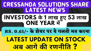 Cressanda solutions share latest news I Cressanda solutions share news I cressanda solutions share I [upl. by Remy]