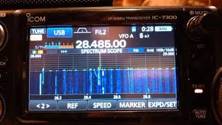 CQ10 amp 12m IC7300 amp 58th vertical into USA Lebanon amp Brazil this afternoon [upl. by Aliban]