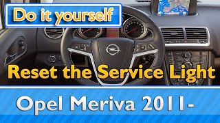 Spanner  Service light reset Opel Meriva 2011 [upl. by Er]