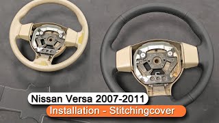 Nissan Versa 20072011 Steering Wheel Cover Installation Stitchingcover [upl. by Llerad]