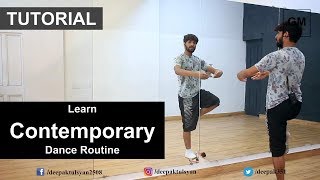 Contemporary Dance tutorial for Beginners  Dance Routine  Deepak Tulsyan  Hindi [upl. by Ecirtahs]