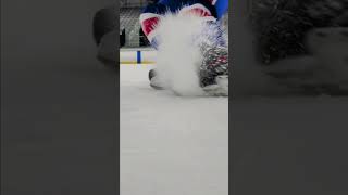 Hockey Stop Snow Spray IN YO FACE hockey nhl youthhockey hockeywithHudson nyrangers [upl. by Shirah226]