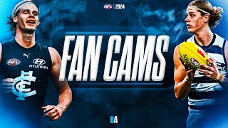 Fan Cams  Carlton v Geelong  2024 AFL PreSeason [upl. by Remat679]