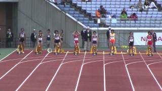 Track and field W１００ｍ Final JrOlympics陸上20111029 [upl. by Gnagflow]