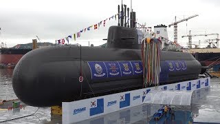 South Korea launches its largest attack submarine ROKS Dosan Ahn Changho SS083 [upl. by Bucky431]