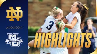 Irish Wrap Up NonConference with a Bang  Highlights vs Marquette  Notre Dame Womens Soccer [upl. by Karen]