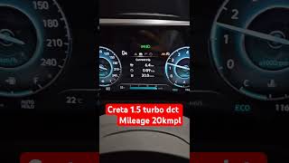 Creta 15 dct turbo mileage creta15 dct mileagereal test [upl. by Blanche]