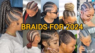 Elegant and Stunning Braids Hairstyles  Stitch Braids for Black Women  Ponytails Hairstyles [upl. by Cired504]