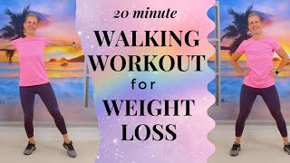 20 minute Walking Workout for Weight Loss  Walk at Home Full Body [upl. by Notneb114]