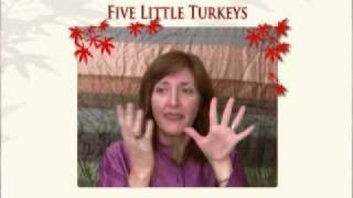 Thanksgiving Five Little Turkeys A Finger Play for early childhood programs Vegetarians love it [upl. by Osbourne]