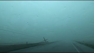 Newellton LA RainWrapped EF1 Wedge Tornado and DAMAGE 31319 [upl. by Narra]