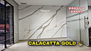 EFEITO MARMORE CALACATTA GOLD PASSO A PASSO marmoratomarmor marmoreegranito [upl. by Ardnoet]