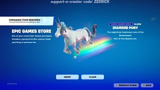 How To Get This RARE Diamond Pony Glider In Fortnite [upl. by Asatan]