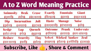 A to Z Word Meaning l daily use english words l Word Meaning Dictionary [upl. by Aimekahs621]