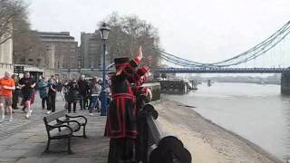 Beefeaters demonstrate the Windsor Wave [upl. by Ribble]