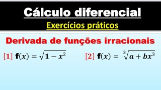 DERIVADAS DE FUNÇÕES IRRACIONAIS [upl. by Niemad148]