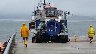 Exmouth RNLI Lifeboat Launch 260818 [upl. by Bissell238]