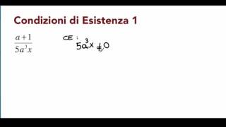 Condizioni di esistenza frazioni algebriche 1 [upl. by Devaney]