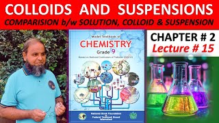 Colloids and Suspensions Class 9 Chemistry chapter 2 Federal Board FB National Book Foundation [upl. by Wainwright]