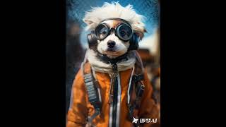 Pilot Pup’s Epic Adventure ✈️Vintage Vibes amp Heroic Style aianimals aidogPilotPup adventuredog [upl. by Pazia]