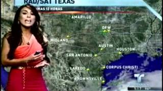 Noticiero Telemundo Houston Cindy Burbano Pronostico del Tiempo [upl. by Nitsug]