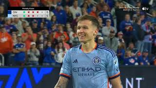 PK Shootout FC Cincinnati vs New York City FC  Audi 2024 MLS Cup Playoffs [upl. by Trawets]