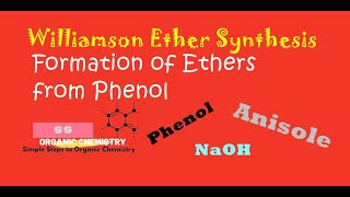 Williamson ether synthesis  Preparation of Anisole from Phenol [upl. by Alyehs]