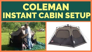 Coleman Instant Cabin Tent 6person  Quick Assembly Demonstration [upl. by Nerahs]