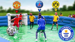 WORLDS BIGGEST 2v2 SLIP N SLIDE FOOTBALL MATCH ⚽️💦 [upl. by Ennairej]