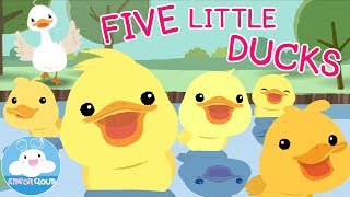 Five Little Ducks  Nursery Rhymes  เพลงเป็ดน้อย 5 ตัว  เพลงเด็กภาษาอังกฤษ by KidsOnCloud [upl. by Mattland93]