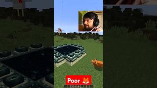 Poor Fox fell into the ender portal 😜 minecraft shorts minecraftfunny [upl. by Inatirb]