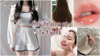 How to glow up in 1 week🌸💌✨glowup tips beauty aesthetic trending youtube viral [upl. by Launamme7]