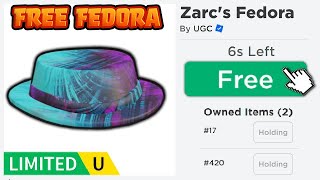 How to get My FREE UGC LIMITED Zarcs Fedora in Roblox All Steps [upl. by Etiuqal]