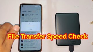 Connecting External Hard Disk to Mobile PhoneFile Transfer Speed check [upl. by Teddman841]